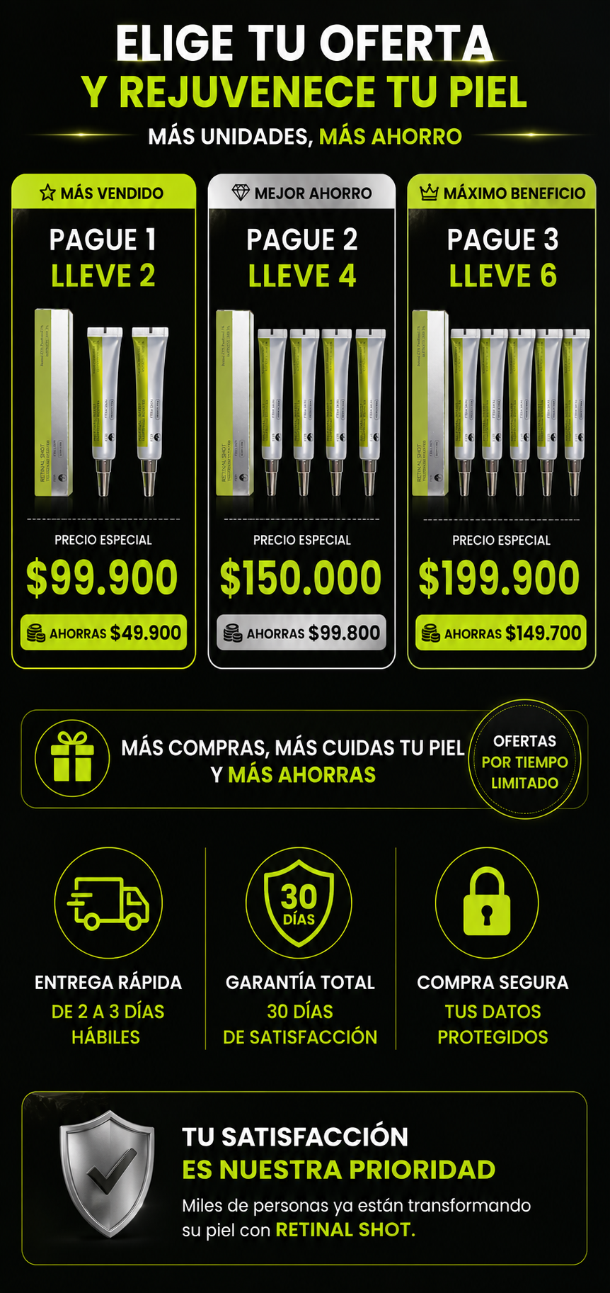 PROMO 2X1 Lifting Facial con Retinal A 0.1% – Suero Antiedad Sin Cirugía