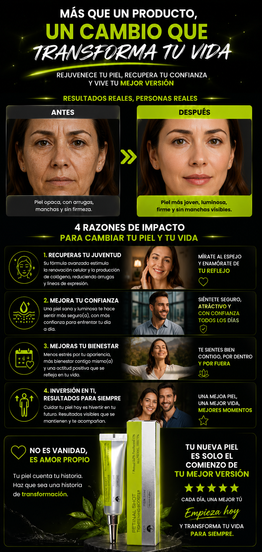 PROMO 2X1 Lifting Facial con Retinal A 0.1% – Suero Antiedad Sin Cirugía