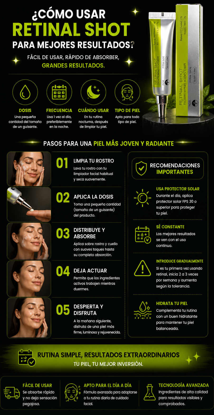 PROMO 2X1 Lifting Facial con Retinal A 0.1% – Suero Antiedad Sin Cirugía